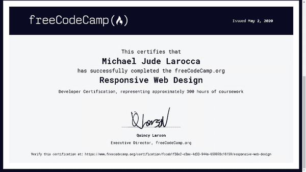 Responsive Web Design Certifications