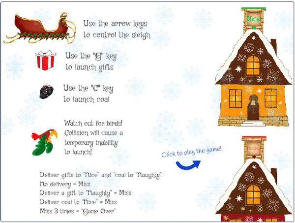 Christmas game instructions