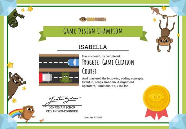 certificate-frogger