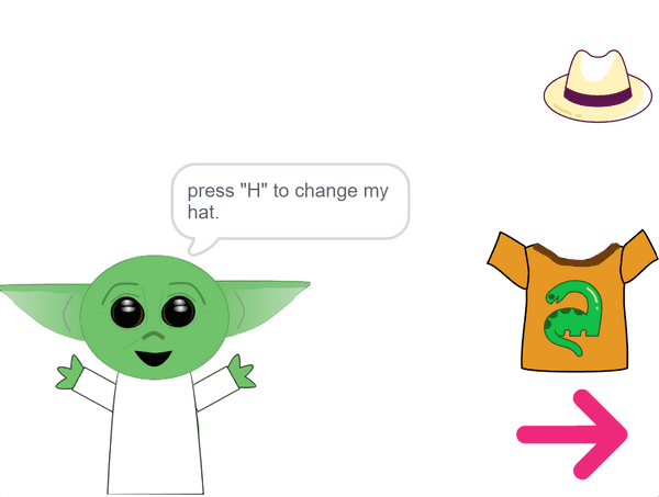Baby Yoda change into clothes